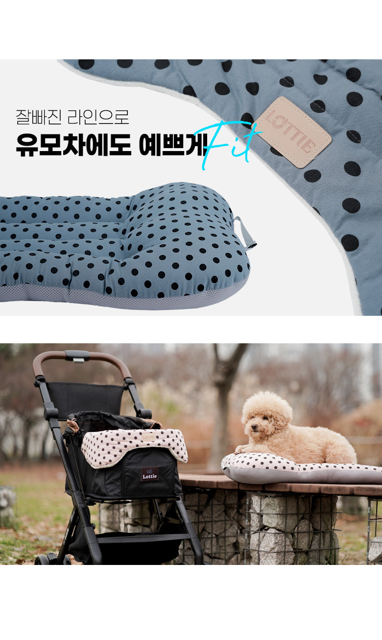 Rottie 寵物推車 杏色Poodle車圍邊