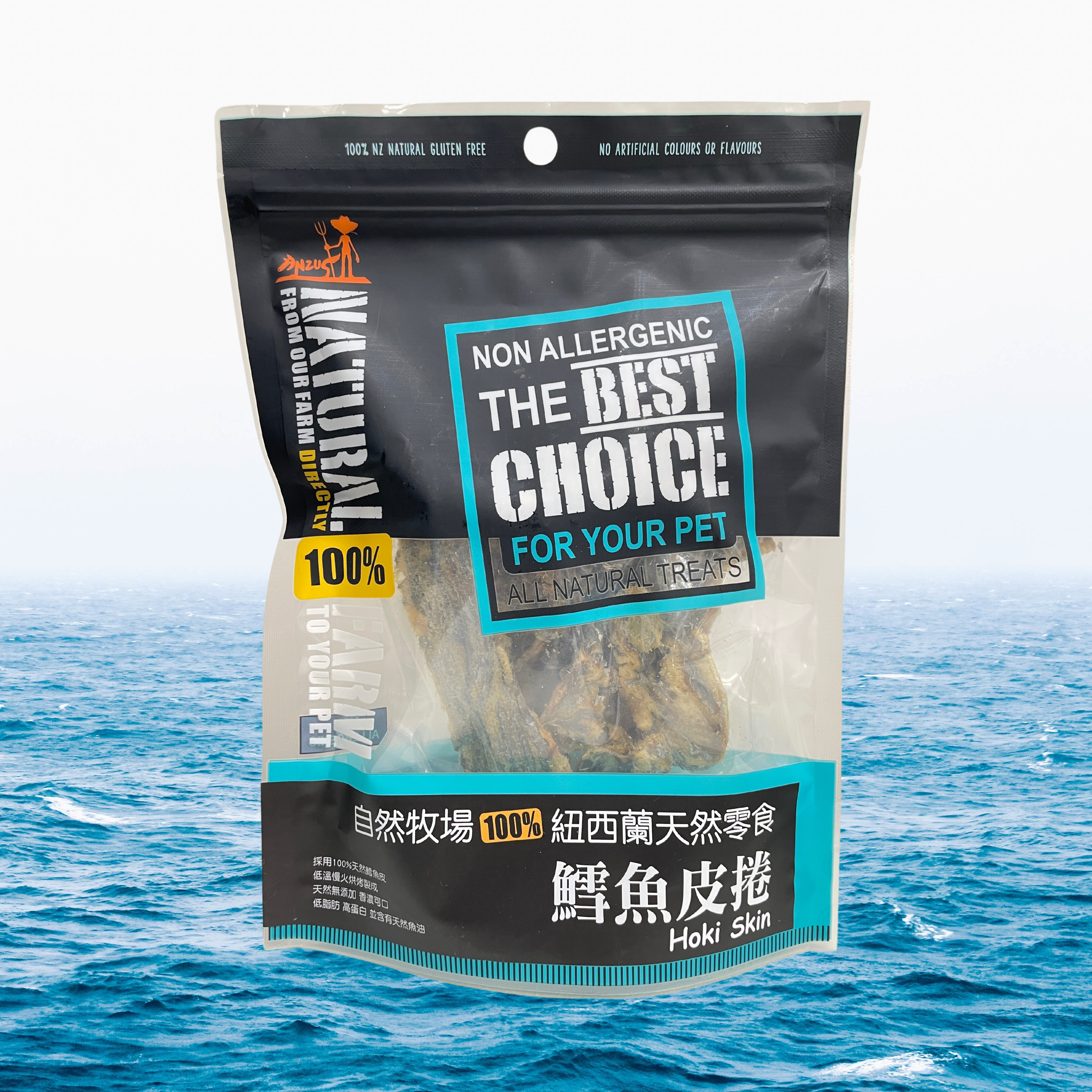 自然牧場 Natural Farm 天然寵物零食 鱈魚皮捲 Hoki Skin 100g