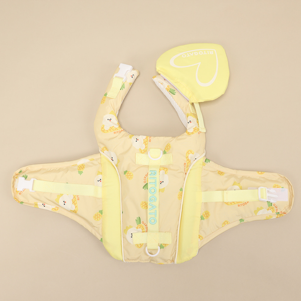 Ritogato 菠蘿寵物救生衣 Swing Heart Yellow Life Jacket