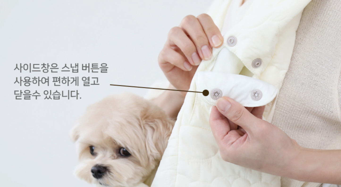 【Version 2】Ritogato Voddly Cool Front Bag 前孭寵物袋 亞麻布質料 粉紅色格仔