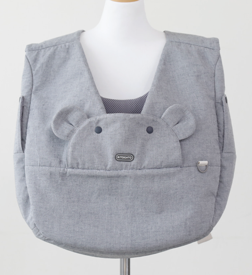 RitoGato Voddly Front Bag 前孭寵物袋 亞麻布 灰色