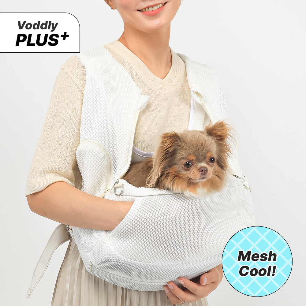 【V7】Ritogato Voddly Plus Front Bag 前孭寵物袋 網袋質料 白色