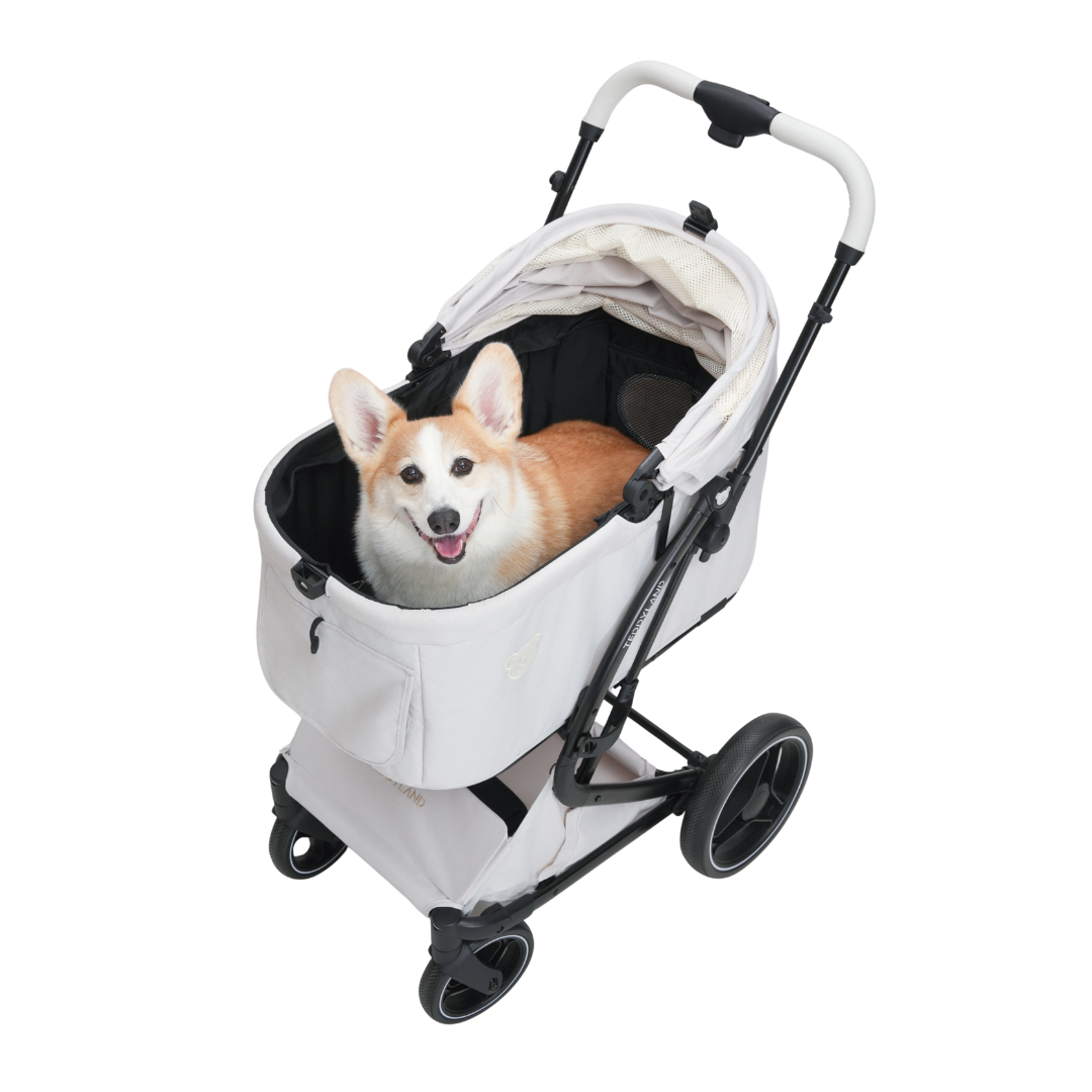 TeddyLand Grande 寵物手推車 Pearl 珍珠白