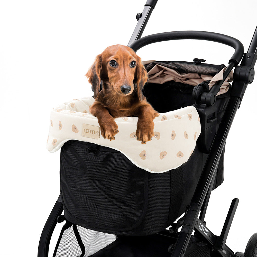 Rottie 寵物推車 杏色Poodle車圍邊