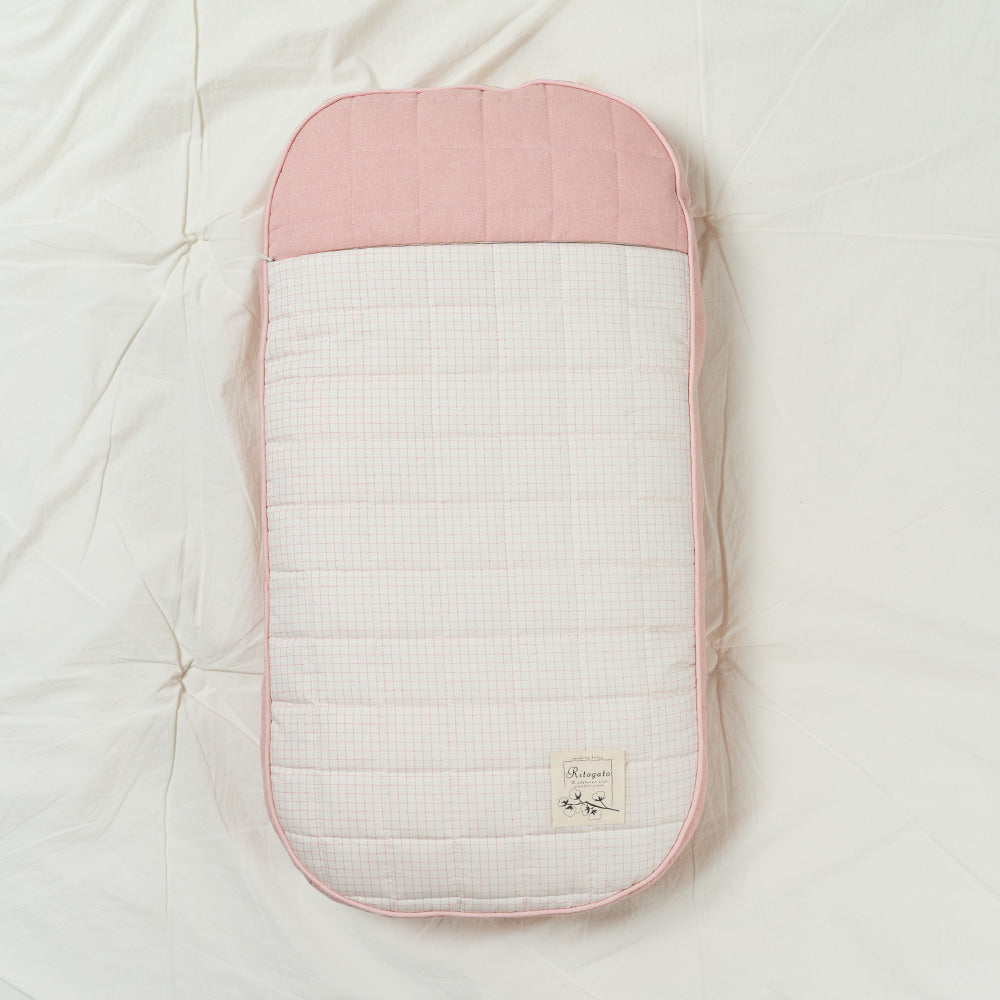 Ritogato Honeybuney Pet Cart Cushion 小熊格仔款寵物推車車墊套裝 - 粉紅色