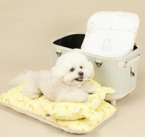 【預訂】Ritogato Forpe Rayon Cooling Double Mat 兩面用涼感寵物推車車墊套裝 - 黃色