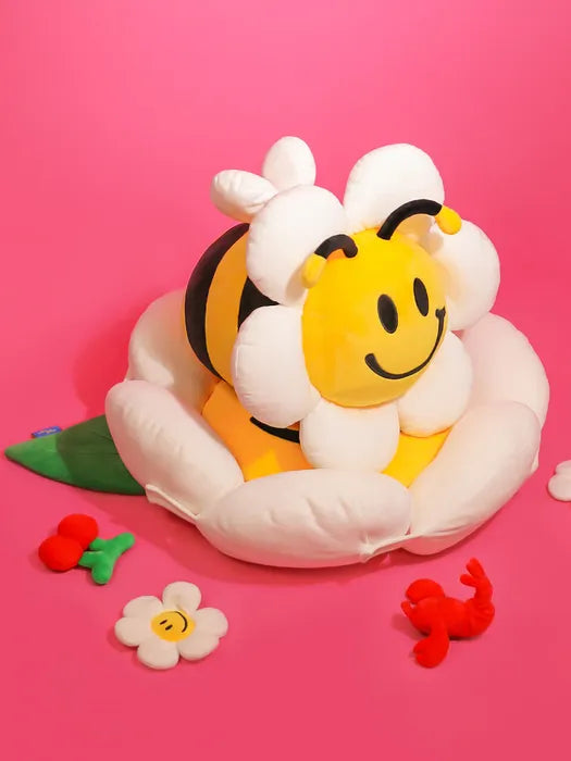 Wiggle Wiggle 蜜蜂花花攬枕加毛氈 Bee Cushion with blanket