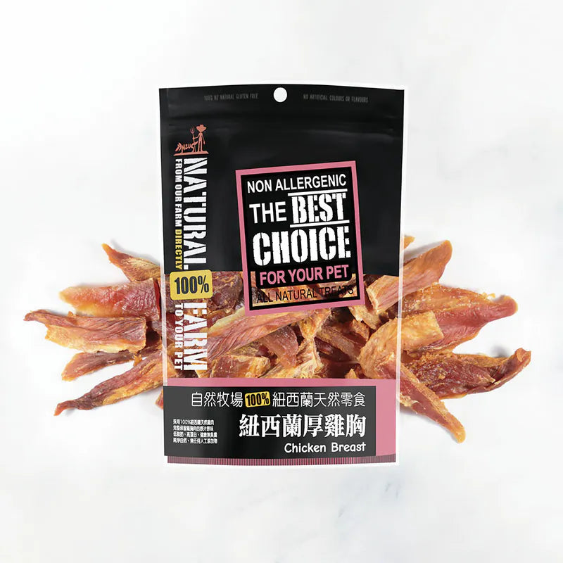 自然牧場 Natural Farm 天然寵物零食 紐西蘭厚雞胸 Chicken Breast 100g