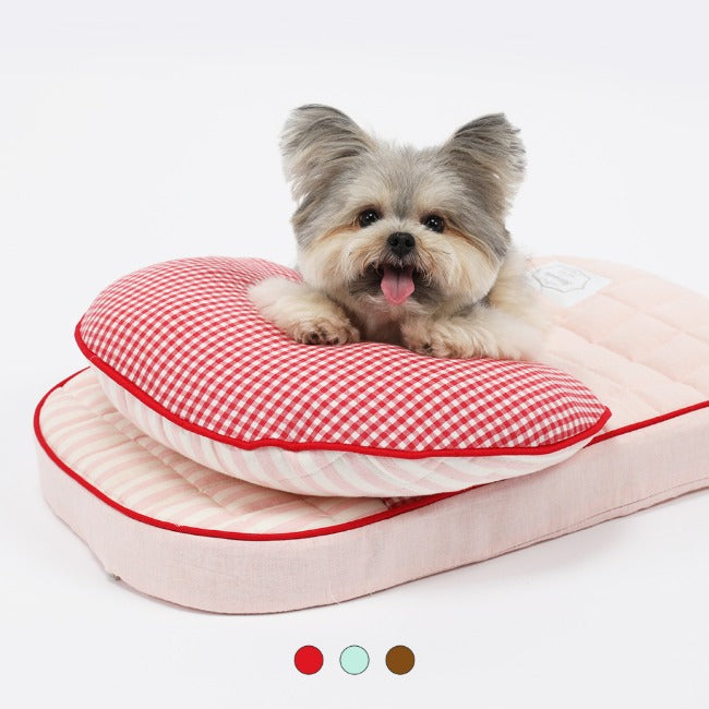 Ritogato Chou-Ribbon Buggy Cover-up Pillow 韓式簡約款寵物半月枕 (三色)