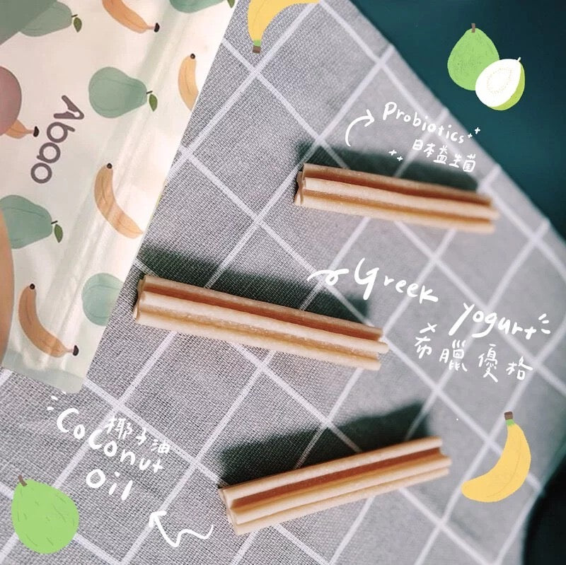 Abao 水果乳酪潔齒棒 香蕉芭樂🍌 (5條入)