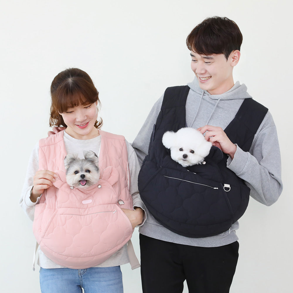 【Version 3】Ritogato Voddly Cozy Front Bag 前孭寵物袋 跣水質料 黑色