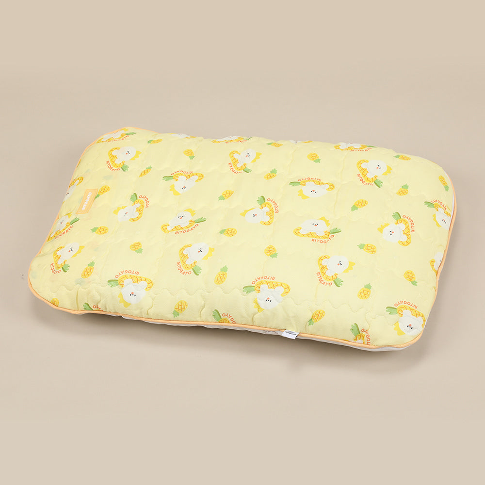 【預訂】Ritogato Forpe Rayon Cooling Double Mat 兩面用涼感寵物推車車墊套裝 - 黃色