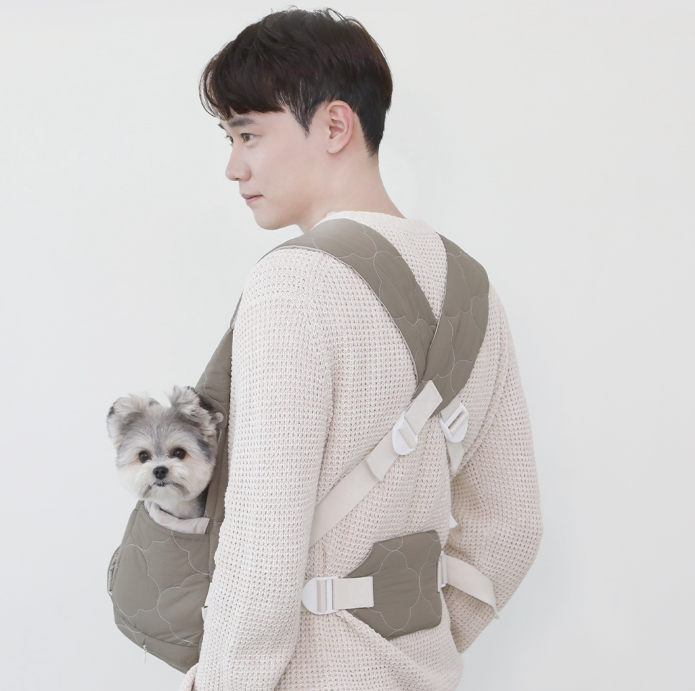 【Version 3】Ritogato Voddly Cozy Front Bag 前孭寵物袋 跣水質料 沙杏色