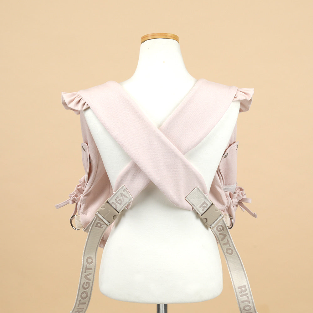 【Version 6】 Ritogato Voddly Flora Front Bag 前孭寵物袋 荷葉袖牛仔布質料 粉紅色