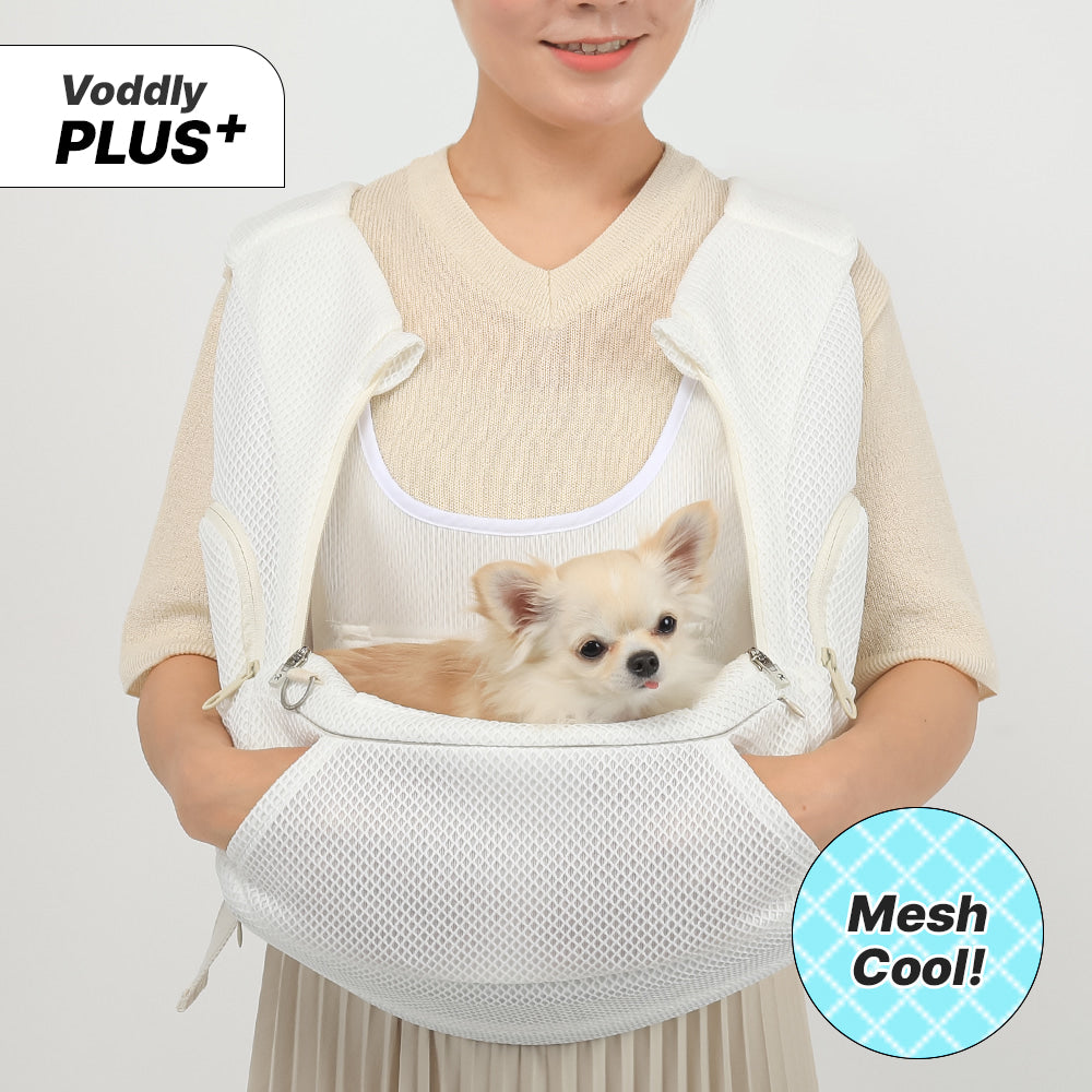 【V7】Ritogato Voddly Plus Front Bag 前孭寵物袋 網袋質料 白色