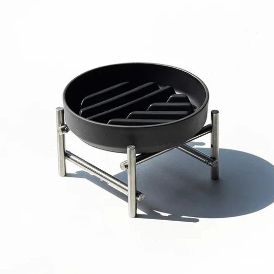 【預訂商品】Mattte 黑陶瓷寵物慢食碗