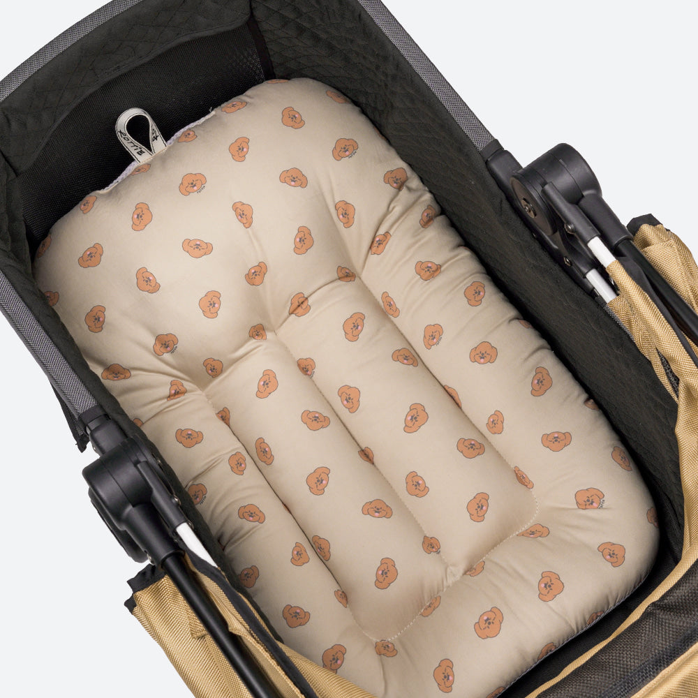 Rottie 寵物推車 杏色Poodle車墊 Stroller Cushion