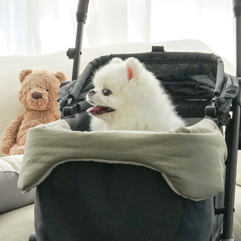 Rottie 寵物推車 灰綠純色車圍邊 Stroller Round