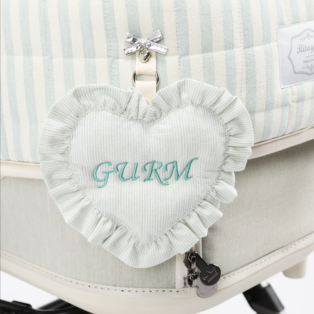 【訂製商品】Ritogato 荷葉邊心形客製吊牌 Custom name tag