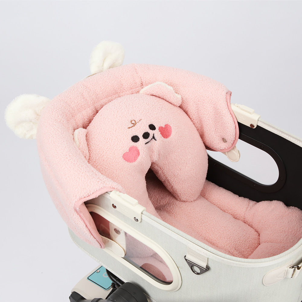 Ritogato Bolppangi Buggy Cover-up Pillow 熊仔毛絨絨款寵物半月枕 (三色)
