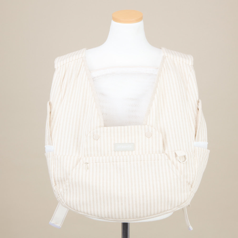 【Version 5】 Ritogato Voddly Petite Front Bag 前孭寵物袋 細版夏日透氣質料 亞麻條紋