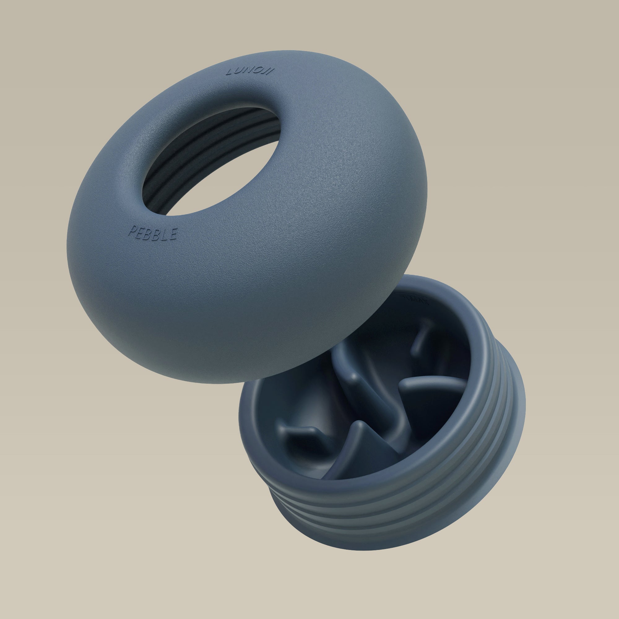 Lunoji Pebble 滾滾樂 二合一慢食漏食玩具 Pebble Slow Feeder