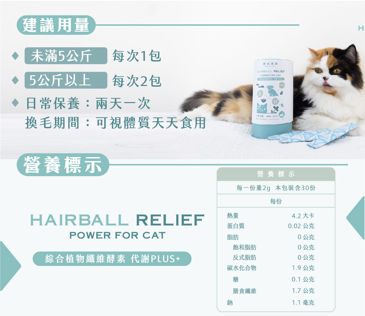 歸毛家族 【Good寶系列寵物保健品】排毛寶 30包/盒