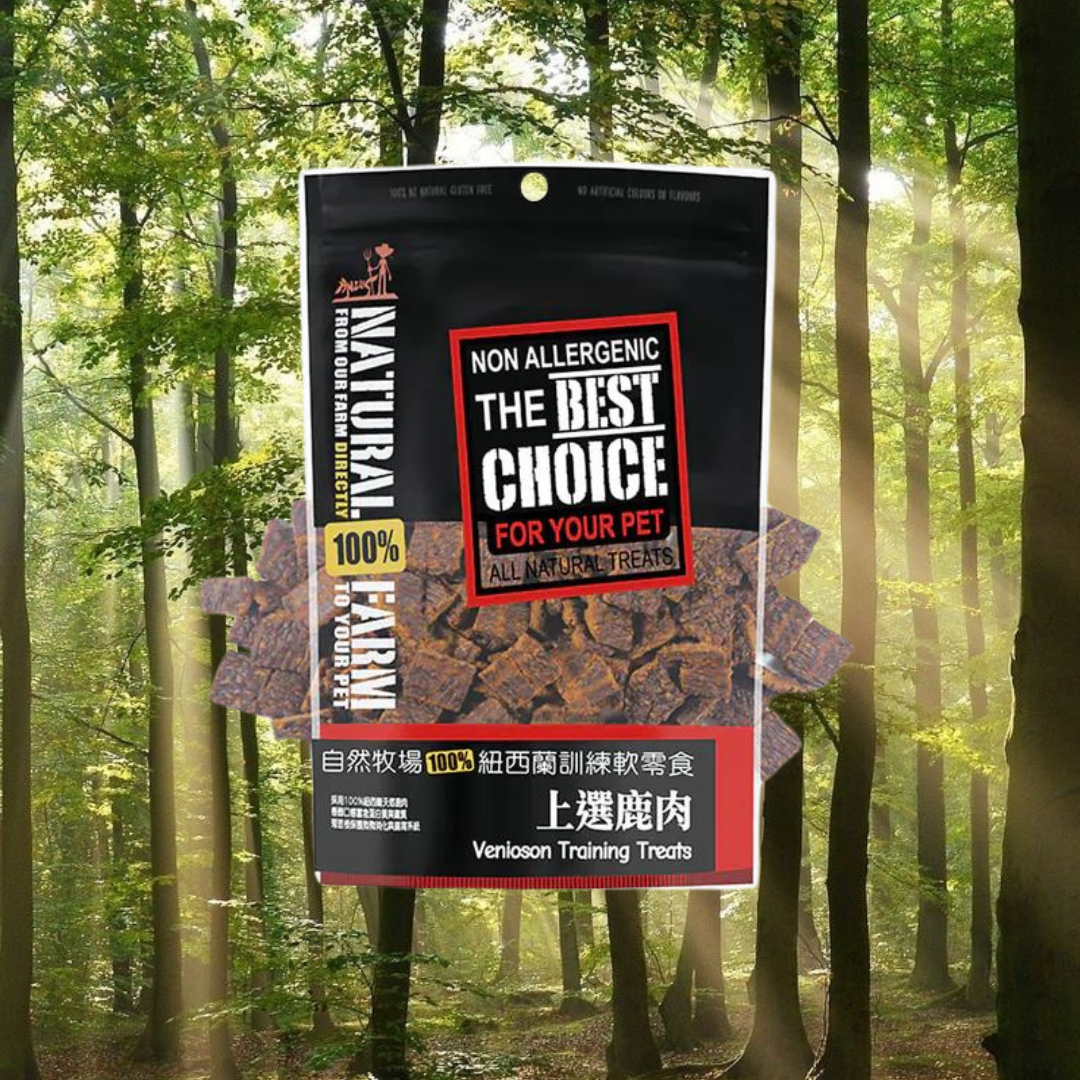 自然牧場 Natural Farm 寵物肉片軟零食 上選鹿肉 Venioson Training Treats 180g