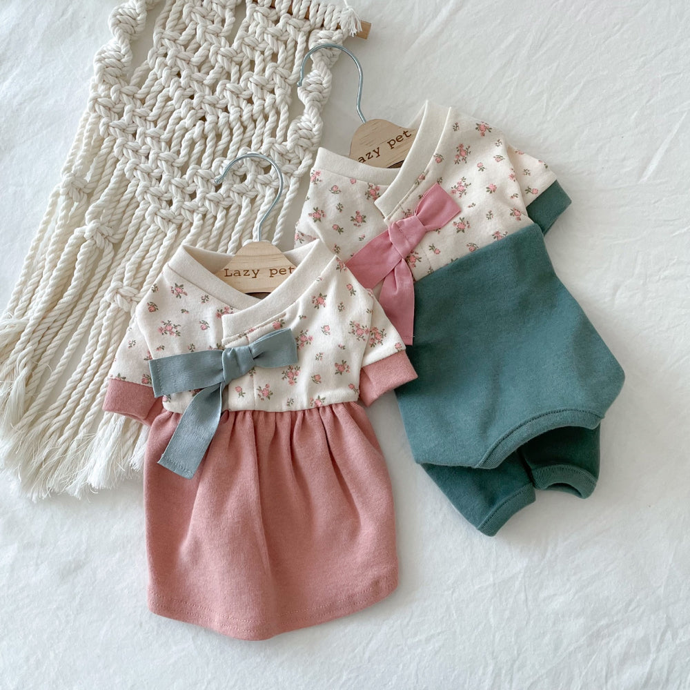 韓國韓服碎花裙子 Korean traditional dress with floral pattern skirt