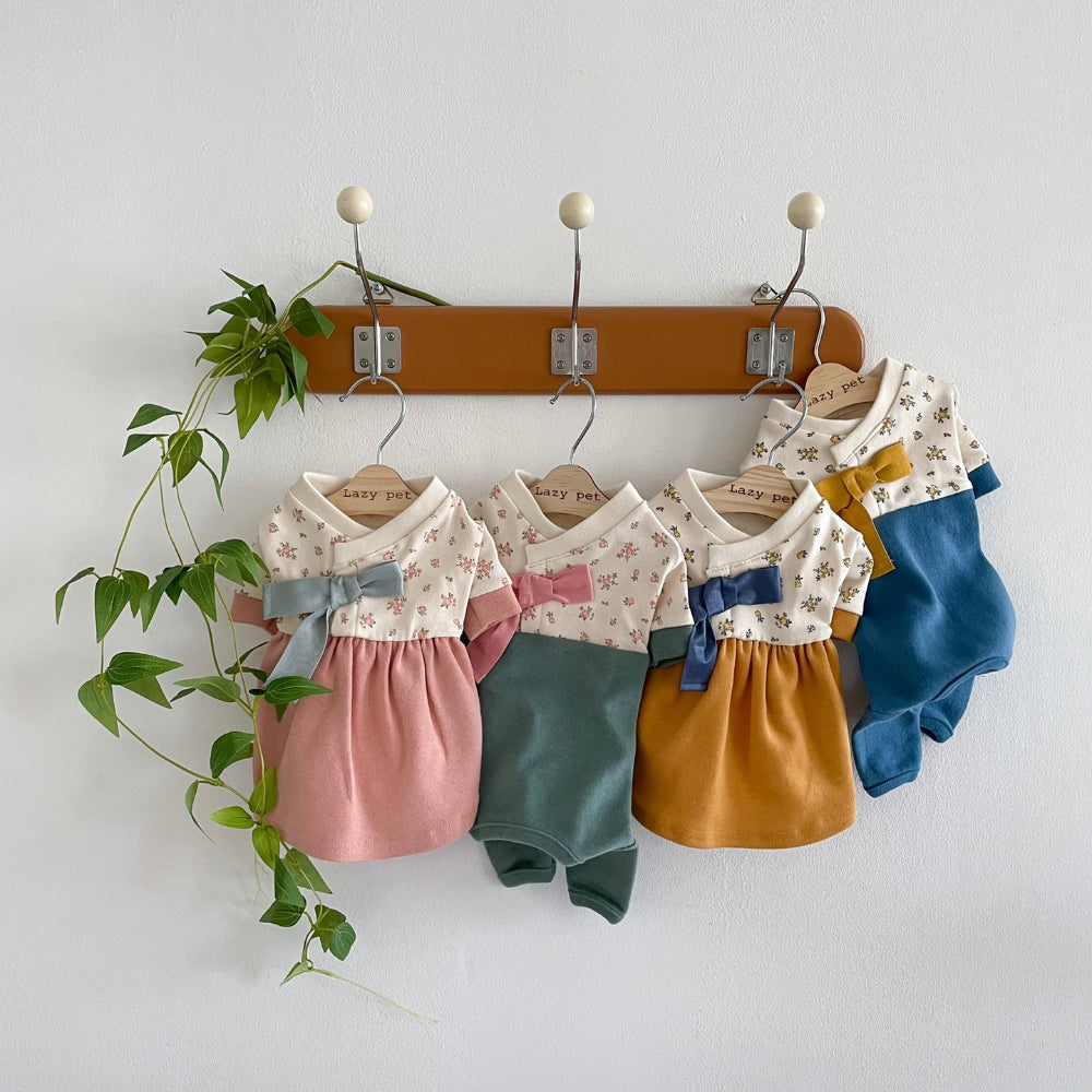 韓國韓服碎花裙子 Korean traditional dress with floral pattern skirt