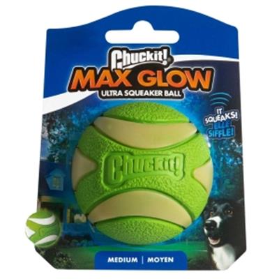 Chuckit Max Glow Ultra Squeaker Ball 夜光雲呢拿波波