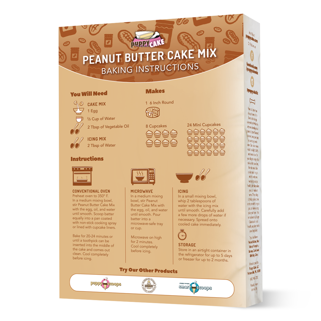 Puppy Cake Mix - 花生醬味蛋糕 Peanut Butter (wheat-free)