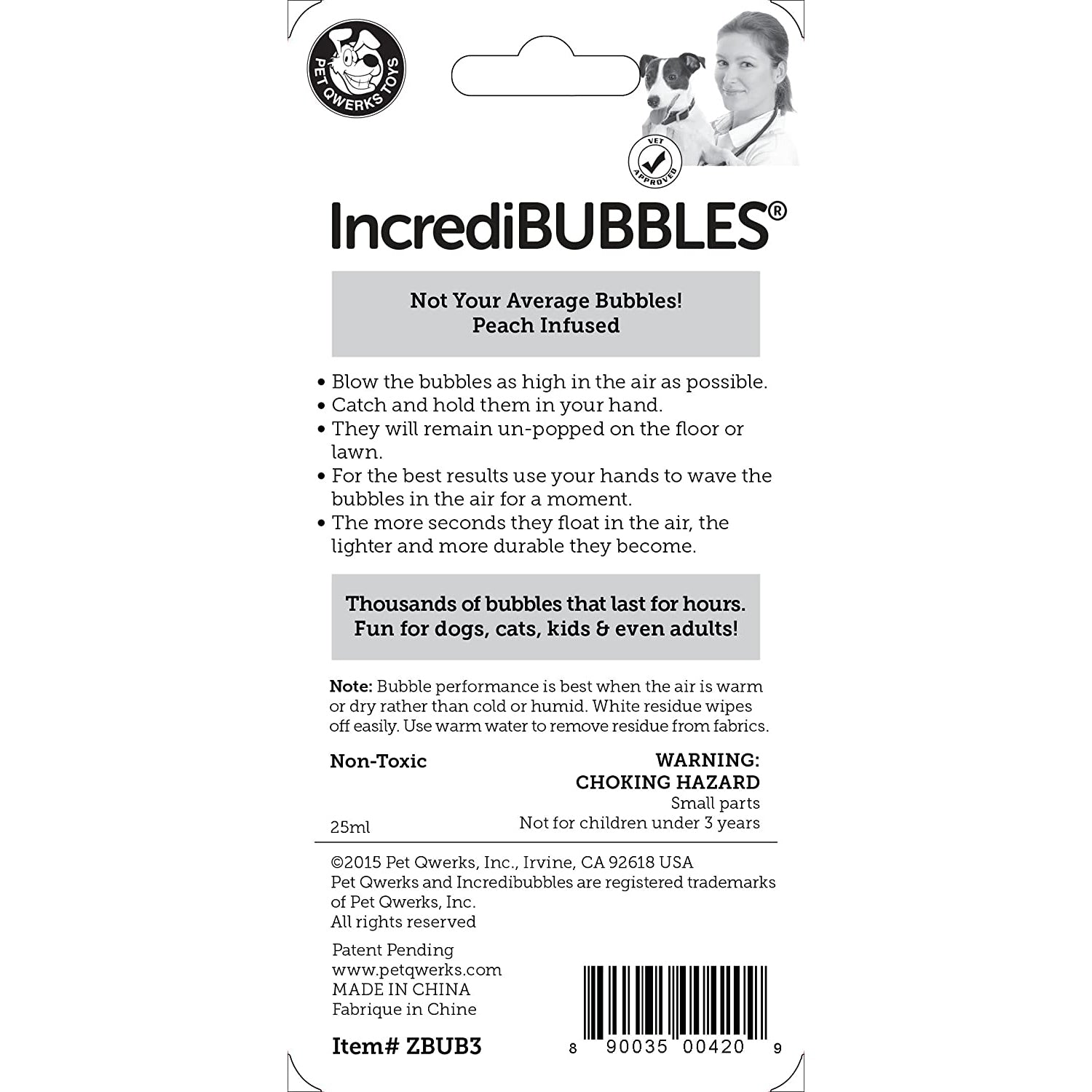 Pet Qwerks Incredibubbles 狗狗泡泡 花生醬味