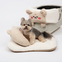 Ritogato Bolppangi Buggy Cover-up Pillow 熊仔毛絨絨款寵物半月枕 (三色)