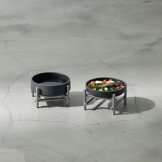 【預訂商品】Mattte 黑陶瓷寵物慢食碗