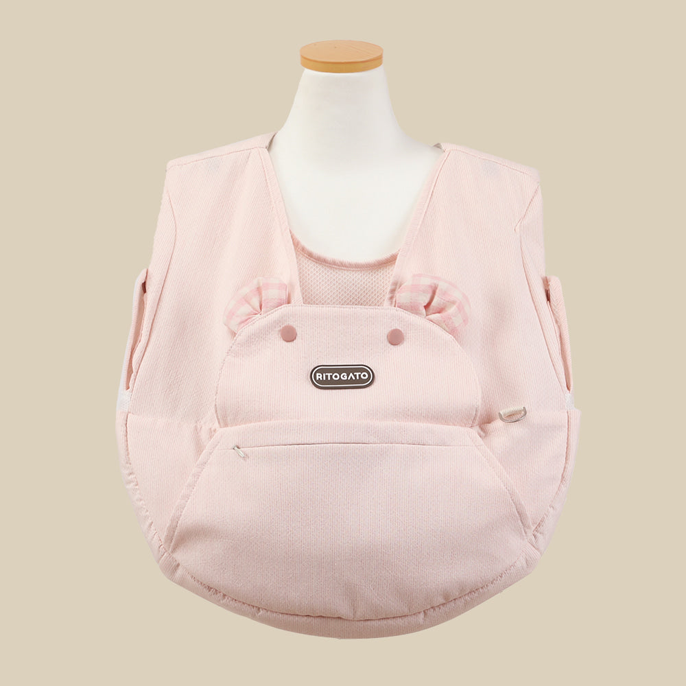【再升級】 RitoGato Voddly Cooloud Front Bag 前孭寵物袋 夏日透氣質料 粉紅色