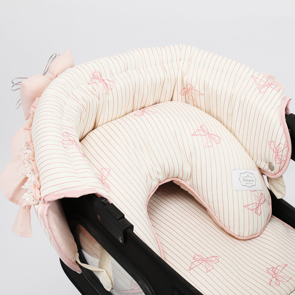 Ritogato Pliant Buggy Cover-up Pillow 蝴蝶結喱士款寵物半月枕 (三色)