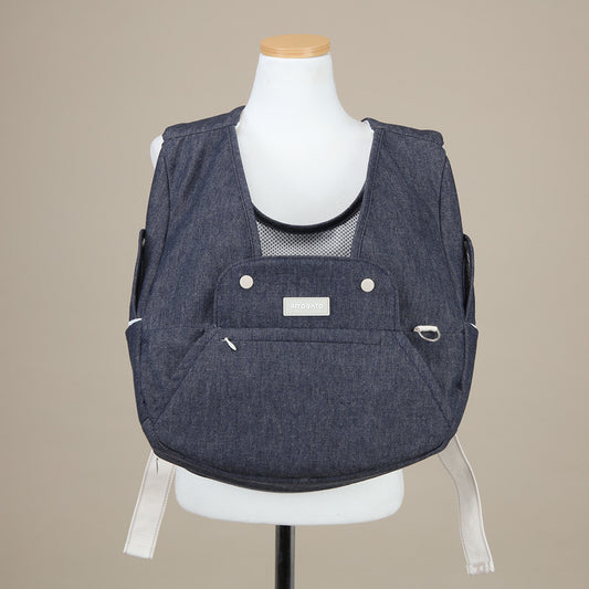 【Version 5】 Ritogato Voddly Petite Front Bag 前孭寵物袋 細版夏日透氣質料 牛仔藍色