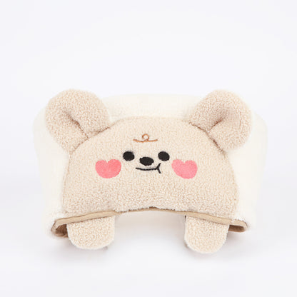 Ritogato Bolppangi Buggy Cover-up Guard 熊仔毛絨絨款寵物推車圍邊 - 白色