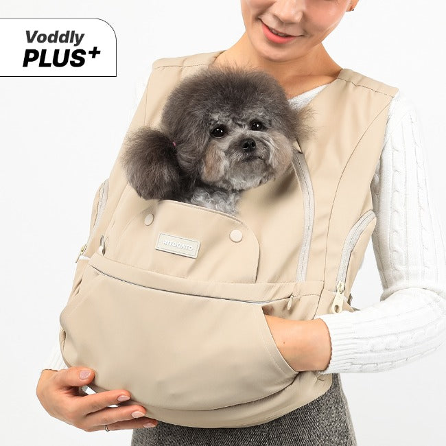 【V7】Ritogato Voddly Plus Front Bag 前孭寵物袋 透氣網質料 杏色