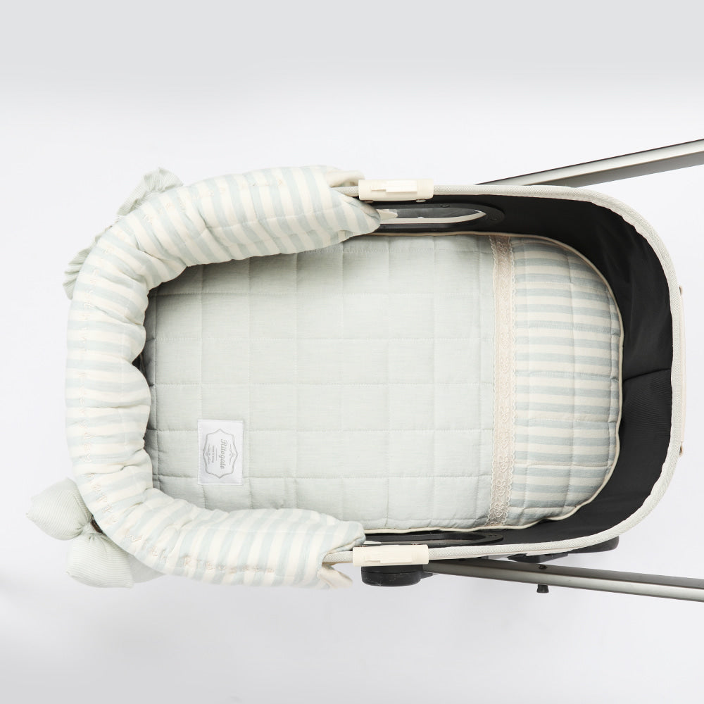 Ritogato Chou-Ribbon Buggy Cover-up Cushion 韓式簡約款寵物推車車墊 - 湖水綠
