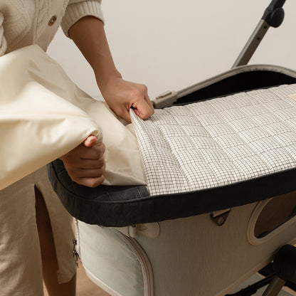 Ritogato Honeybuney Pet Cart Cushion 小熊格仔款寵物推車車墊套裝 - 灰色