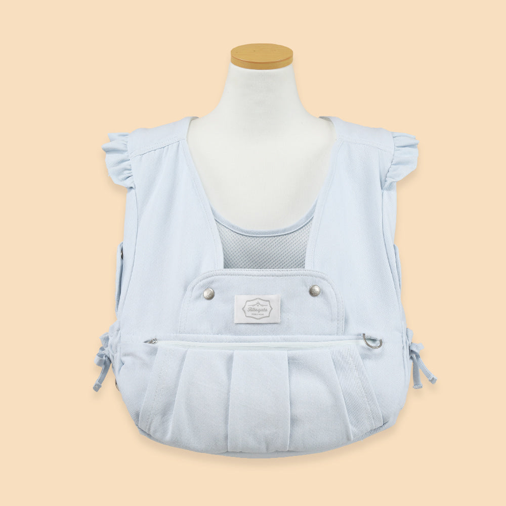 【Version 6】 Ritogato Voddly Flora Front Bag 前孭寵物袋 荷葉袖牛仔布質料 淺藍色
