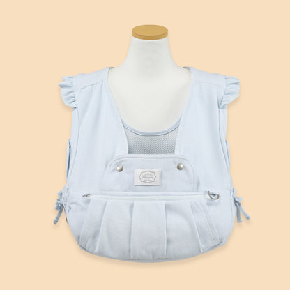 【Version 6】 Ritogato Voddly Flora Front Bag 前孭寵物袋 荷葉袖牛仔布質料 淺藍色