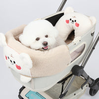 Ritogato Bolppangi Buggy Cover-up Pillow 熊仔毛絨絨款寵物半月枕 (三色)