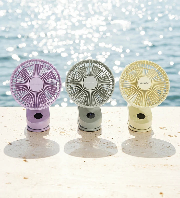 Pompolarr Portable Fan 可夾自轉靜音五檔風扇