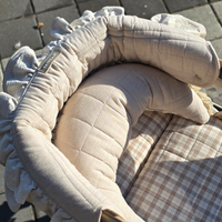 【預訂】 Ritogato Pawpaw Frill Pet Cart Cushion 小熊喱士款寵物推車車墊套裝- 啡色