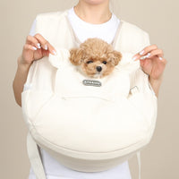 【Version 4】 Ritogato Voddly Cooloud Front Bag 前孭寵物袋 夏日透氣質料 奶油色