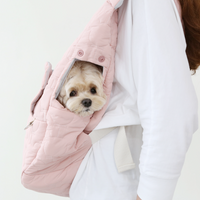 【Version 2】Ritogato Voddly Cool Front Bag 前孭寵物袋 亞麻布質料 粉紅色格仔