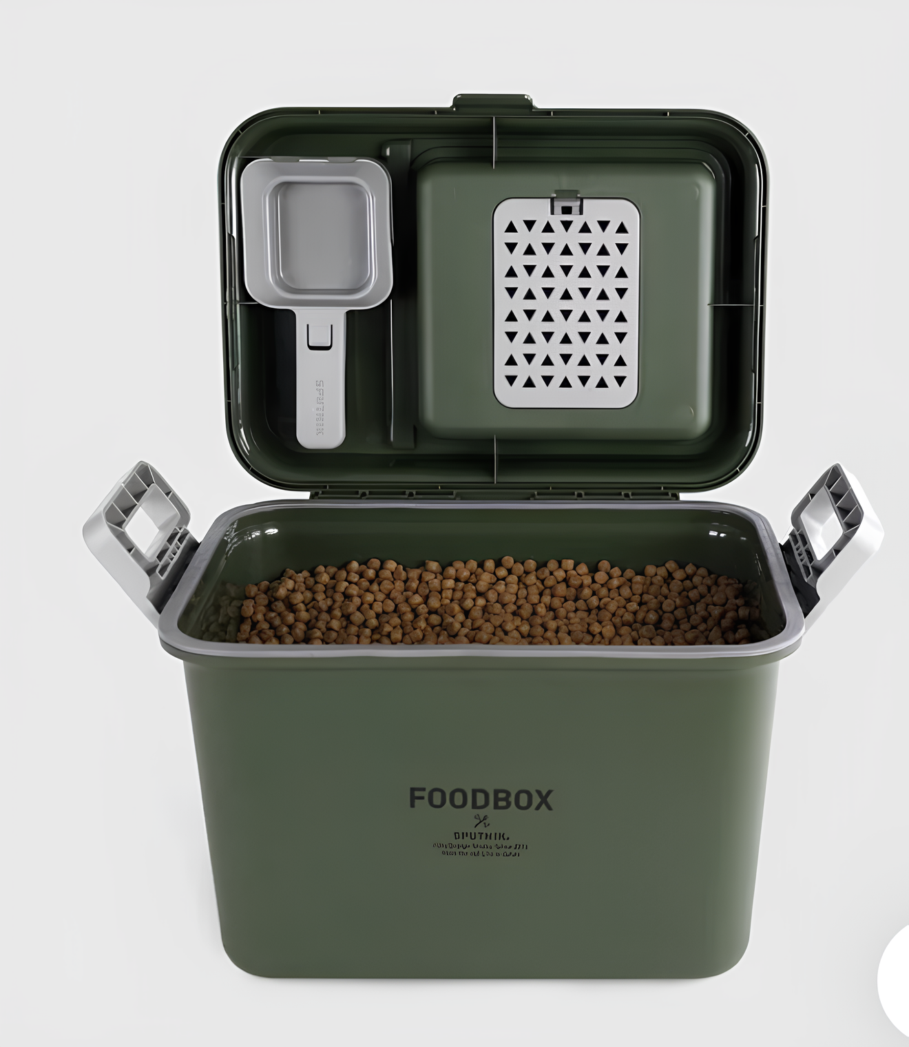 Sputnik Food Storage Green 機能飼料箱 - 軍綠
